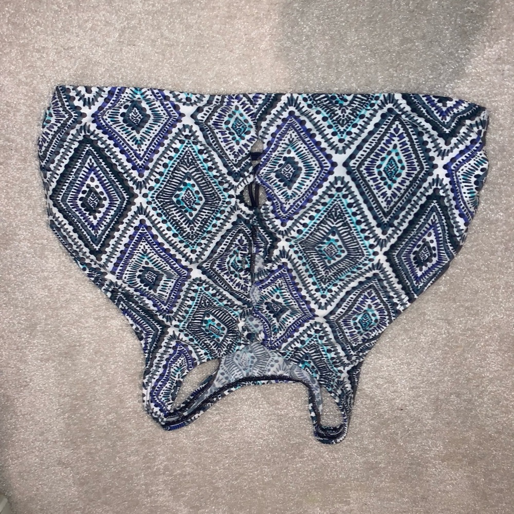 Geometric Print Bikini Top